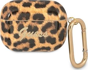 Guess Etui ochronne GUAPUSLEO Leopard Collection do AirPods Pro brązowe 1