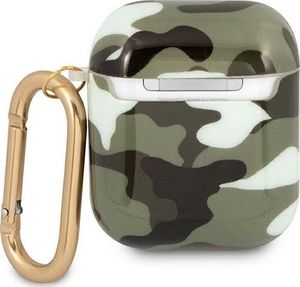 Guess Etui ochronne GUA2UCAMA Camo Collection do AirPods 1/2 zielone 3