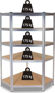 Topeshop REGAŁ MAGAZYNOWY NAROŻNY METALOWY G9040 40cm 4