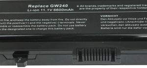 Bateria Green Cell do Dell Inspiron 1525 1526 1545 1440 GW240 11.1V 9 cell (DE06) 3