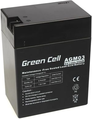 Green Cell Akumulator żelowy AGM 6V 14Ah (AGM03) 1