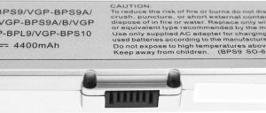 Bateria Green Cell do Sony Vaio VGP-BPS9A/B VGP-BPS10 VGP-BPS9B 11.1V 6 cell (SY11) 3