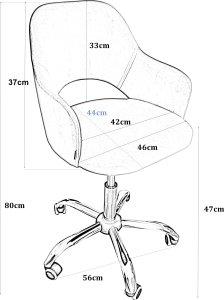 Krzesło biurowe Atos Milano Szare 2