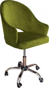 Krzesło biurowe Atos Velvet Oliwkowe 1