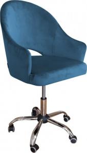 Krzesło biurowe Atos Velvet Niebieskie 1