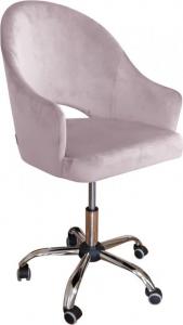 Krzesło biurowe Atos Velvet Jasnoróżowe 1