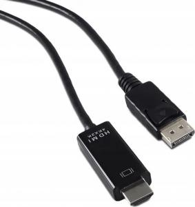 Kabel DisplayPort - HDMI 1.8m czarny (Kabel DisplayPort do HDMI DP 1,8 m 4K x 2K adapter) 1
