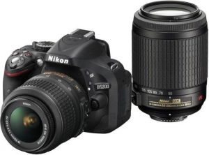 Lustrzanka Nikon D5200 + 18-55 II AF-S DX + 55-200 DX 1