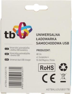 Ładowarka TB Print 2x USB-A 3.1 A  (ASTBXLU2USB31TB) 8
