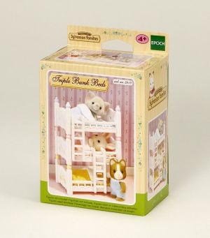 Figurka Epoch Sylvanian Families Potrójne łóżko piętrowe - (2919) 2