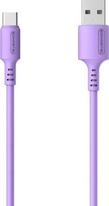 Kabel USB Somostel USB-A - USB-C 1.2 m Fioletowy (SMS-BP06 USB - USB typ C Fioletowy) 1