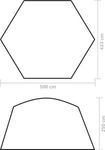 vidaXL Namiot do basenów, tkanina, 500x433x250, zielony 8