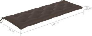 vidaXL Poduszka na huśtawkę taupe tkanina 150 cm 6
