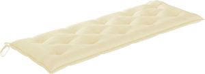vidaXL Poduszka na huśtawkę kremowa tkanina 150 cm 3