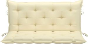 vidaXL Poduszka na huśtawkę tkanina kremowa 120 cm 2