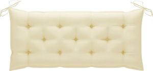 vidaXL Poduszka na huśtawkę tkanina kremowa 120 cm 4