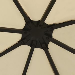 vidaXL Altana ze sznurem lampek, 3x3 m, kremowa 4