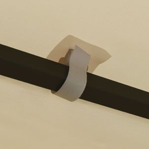 vidaXL Altana ze sznurem lampek, 3x3 m, kremowa 5