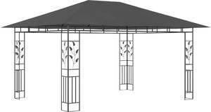 vidaXL Altana z moskitierą i sznurem lampek, 4x3x2,73 cm, antracytowa 4
