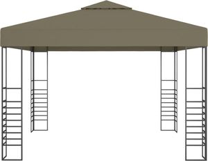 vidaXL Altana ze sznurem lampek, 3x3 m, taupe, 180 g/m 3