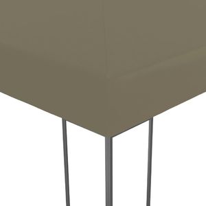 vidaXL Altana ze sznurem lampek, 3x3 m, taupe, 180 g/m 4