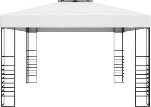 vidaXL Altana ze sznurem lampek, 4 x 3 x 2,7 m, biała 4