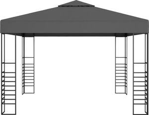 vidaXL Altana ze sznurem lampek, 3x3 m, antracytowa 3