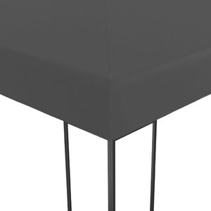 vidaXL Altana ze sznurem lampek, 3x3 m, antracytowa 4