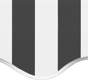 vidaXL Zapasowa tkanina na markizę, antracytowo-biała, 4x3 m 5