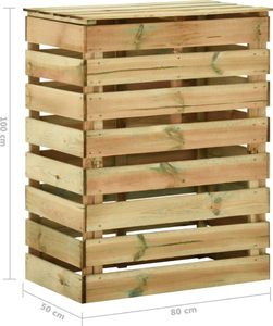 vidaXL Kompostowniki z listew, 2 szt., 80x50x100cm, impregnowana sosna 8