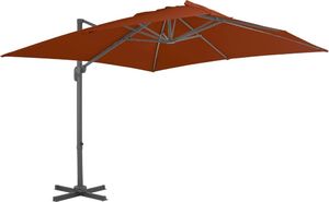 vidaXL Wiszący parasol na słupku aluminiowym, terakotowy, 300x300 cm 1