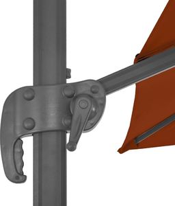 vidaXL Wiszący parasol na słupku aluminiowym, terakotowy, 300x300 cm 7