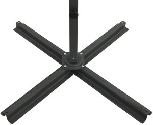 vidaXL Parasol wiszący z lampkami LED i słupkiem, zielony, 250 cm 10