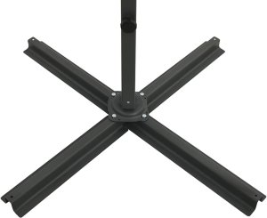 vidaXL Parasol wiszący z lampkami LED i słupkiem, antracytowy, 250 cm 11