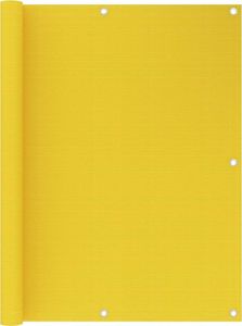 vidaXL Parawan balkonowy, żółty, 120x300 cm, HDPE 1