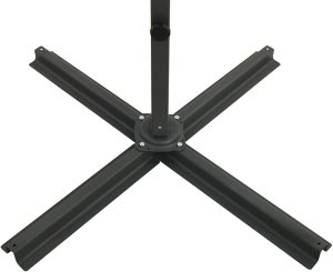 vidaXL Parasol wiszący ze słupkiem i oświetleniem LED, bordowy, 250 cm 11