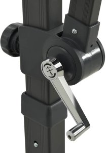 vidaXL Parasol wiszący ze słupkiem i oświetleniem LED, bordowy, 250 cm 10