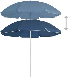 vidaXL Parasol ogrodowy na stalowym słupku, niebieski, 180 cm 3