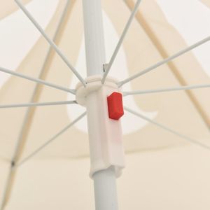 vidaXL Parasol ogrodowy na stalowym słupku, piaskowy, 180 cm 2