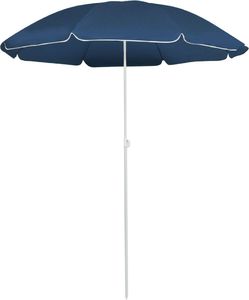 vidaXL Parasol ogrodowy na stalowym słupku, niebieski, 180 cm 1