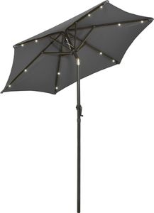 vidaXL Parasol z lampkami LED, antracytowy, 200x211 cm, aluminium 4