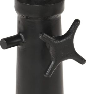 vidaXL Stołki barowe, 2 szt., brązowa skóra naturalna i żeliwo 5