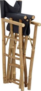 vidaXL Składane krzesła reżyserskie, 2 szt., szare, bambus i tkanina 8