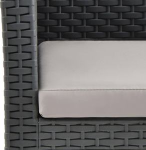 vidaXL 3-cz. zestaw wypoczynkowy do ogrodu, poduszki, PP, antracyt 7