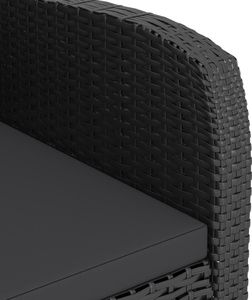 vidaXL 9-cz. zestaw mebli ogrodowych z poduszkami rattan PE czarny 7