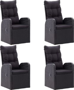 vidaXL 5-częściowy zestaw mebli ogrodowych czarny 2