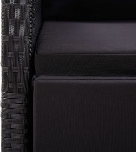 vidaXL 5-częściowy zestaw mebli ogrodowych czarny 4