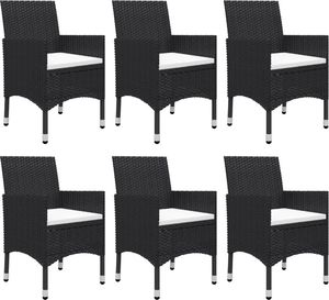 vidaXL 7-częściowy zestaw mebli ogrodowych czarny 5