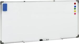 vidaXL Tablica magnetyczna, biała, 110x60 cm, stalowa 1