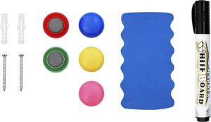 vidaXL Tablica magnetyczna, biała, 110x60 cm, stalowa 5